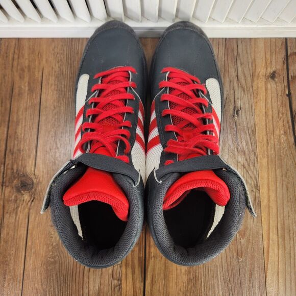 Adidas HVC Havoc Mens Size 11 Gray Red White Wrestling Boxing MMA Shoes GZ8451 - Picture 6 of 9